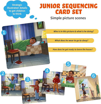 SPARK INNOVATIONS Sequencing Cards, Speech Therapy, Autism Therapy, SEL, Problem Solving, Social Skills, Picture Cards, ESL, English Language Learners (Set 2)