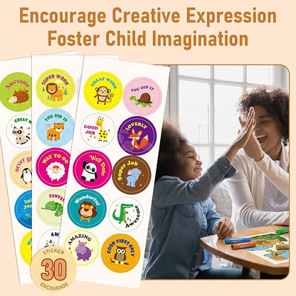 24 Colors Tempera Paint Sticks with 120 PDF Coloring Pages and 30 Stickers, Quick Drying, Smooth, Non-Toxic and Washable Paint Sticks for Kids Drawing on Pumpkin, Wood, Rock, Glass