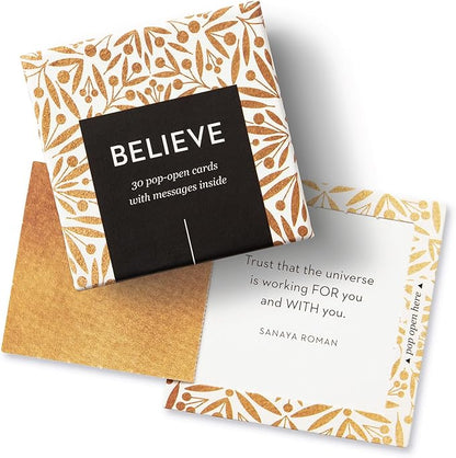 Compendium ThoughtFulls Pop-Open Cards — 3-Pack of Shine, Believe, Merry Christmas — 90 Pop-Open Cards, Each with a Different Message Inside