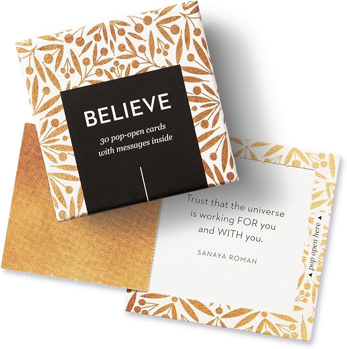 Compendium ThoughtFulls Pop-Open Cards — 4-Pack of Shine, Hope, Believe, Dream — 120 Pop-Open Cards, Each with a Different Message Inside