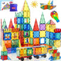 Magnetic Tiles 104PCS with 2 Cars – Montessori Magnetic Blocks for Toddlers | Sensory Toys, Outdoor Activities, Classroom Must Haves, 3 Year Old Girl Gifts, Toys for 3 Year Old Boys