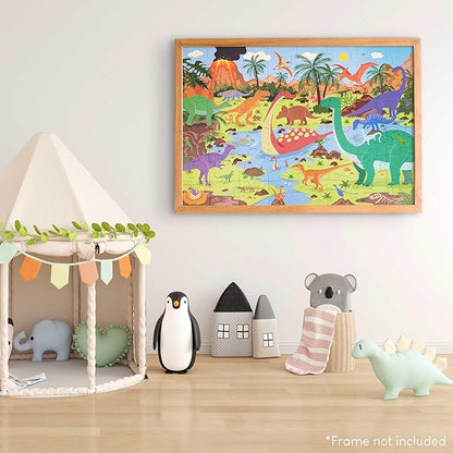 BONNYCO Giant Floor Puzzles for Kids of Dinosaurs with 48 Large Pieces. Jumbo Puzzle 36.2 x 24.4 in, Gifts for Boys and Girls, Educational Kids Toys Ages 2-8