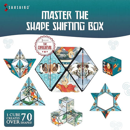 SHASHIBO Avatar The Last Airbender Shape Shifting Box - STEM Magnetic Fidget Cube That Transforms Into Over 70 Shapes, Download Fun in Motion Toys Mobile App (Air)