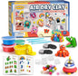 Air Dry Clay Kit for Kids, Create Your Own Refrigerator Magnets with Modeling Clay, Art Activity Set, Craft Project Gifts for Boys & Girls