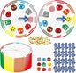 Cinrobiye 24 Set Social Emotional Learning Activities Skills Explore Emotions Wheel with Faces Emotion Matching Cards Feelings Wheel for Preschool Counseling Office Must Haves Therapy Game (Wheel)
