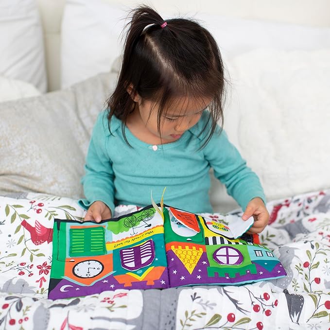 Melissa & Doug Soft Activity Baby Book - The Wonderful World of Peekaboo! Lift The Flap Busy Book for Toddlers, Sensory Toys for Babies and Toddlers