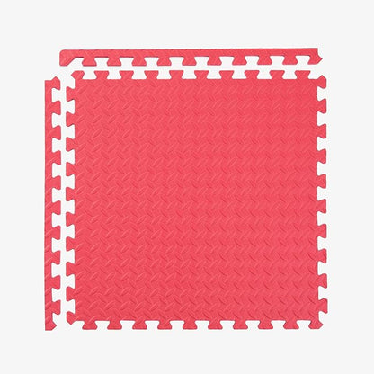 IncStores 1/2 Inch Thick Diamond Soft Foam Flooring Tiles | High-Density Interlocking Foam Tiles for Rugged Style in Your Home Gym, Playroom, and More | Red, 12 Tiles