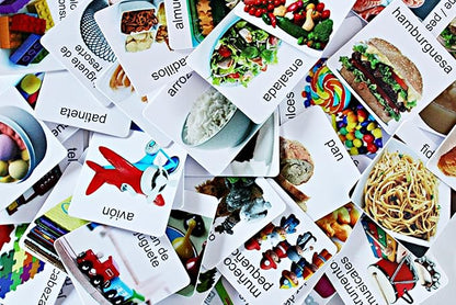 Smile4Autism Loose Visual Picture Cards, Receptive and Expressive Language, Speech Articulation Therapy, ASD, ADD, ADHD, Apraxia, & Stroke Patients (Small Laminate, Spanish Looose Lami)