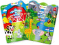 2 Sets Reusable Sticker Books for Toddlers, Jelly Sticker Activity Books, Toddler Craft Activities Toddler Travel Toys -Farm Animals, Safari
