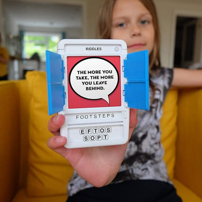 100 PICS Riddles Travel Game - Guess 100 Riddles | Flash Cards with Slide Reveal Case | Card Game, Gift, Stocking Stuffer | Fun for Kids and Adults | Ages 6+