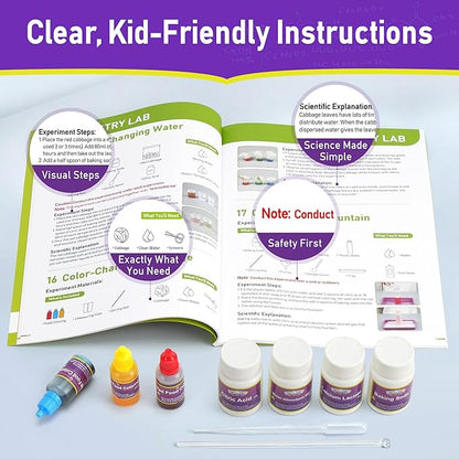 BenBen Science Kits for Kids Age 8-12, 105 Experiments Educational Toy, STEM Toys for 6 7 8 Year Old Boys Girls Christmas Birthday Gift, Science Kits for Kids Age 5-7, Chemistry Set for Homeschooling