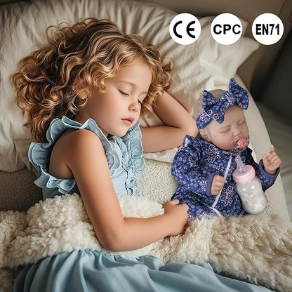 Aori 20 Inch Weighted Reborn Baby Doll - Hyper Realistic Lifelike Newborn Girl with Outfit, Collectible Soft Body Baby Doll for Girls Age 3 for Christmas/Birthday