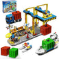 City Seaside Harbor Building Set Compatible with Lego Cargo Ship Boat Toy, Container Crane and Truck, Construction Toy for for Adults Teens Kids Girls Boys 6+