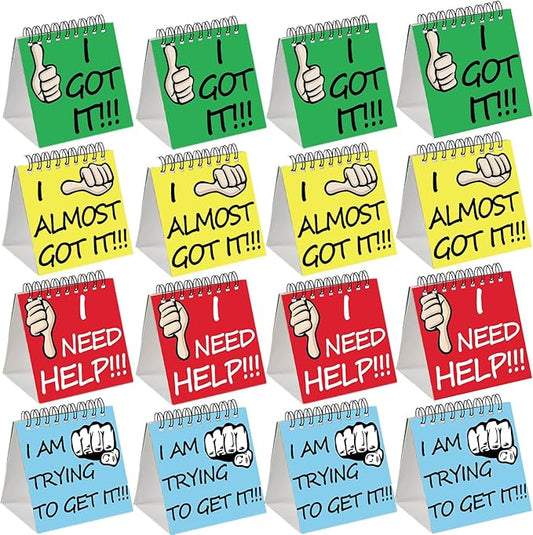 50 Pcs I Need Help Mini Flip Chart Classroom Management Tools Self Assessment Cards Classroom Students Behavior School Educational and Learning Activities Supplies for Kids Teachers