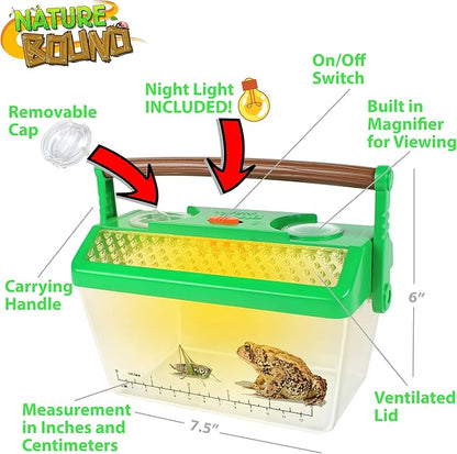 Nature Bound Bug Catcher Critter Barn Habitat | Bug Catcher Kit for Kids | Outdoor Nature Exploration Toys | Indoor/Outdoor Insect Collecting with Light Kit | STEM Toy for Boys & Girls Ages 3+