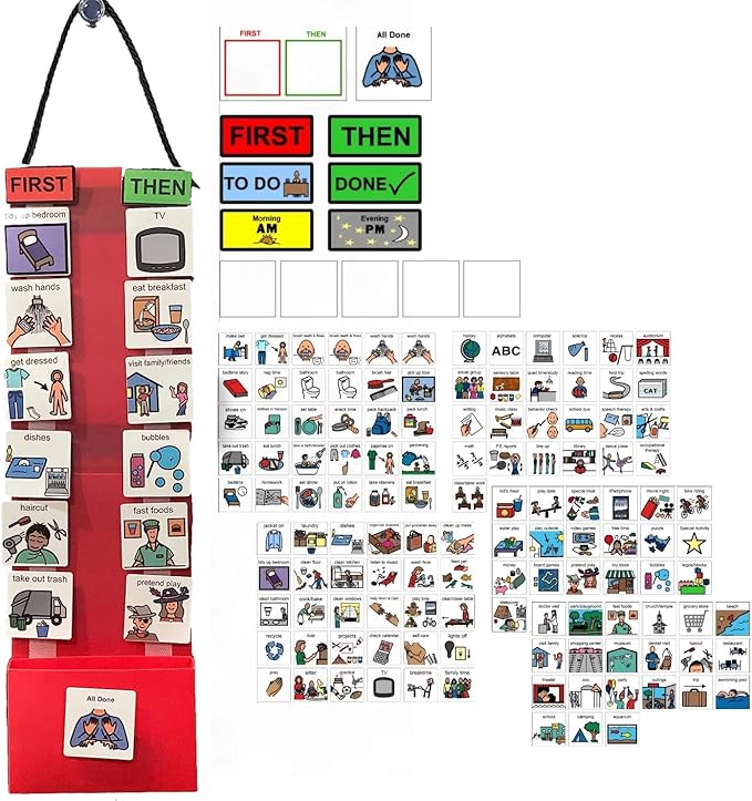 Visual Schedule for Kids – 133 Durable Plastic Picture Cards with Soft Loop Coins | Daily Routine & Chore Reward Chart for Home, School, Autism, ADHD & Special Needs Behavior Support