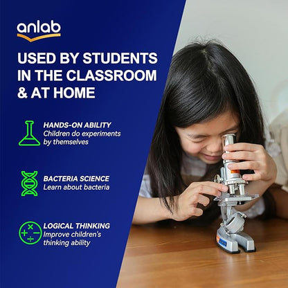 anlab™ Nutrient Agar Petri Dishes Science Project Kit | Pre-Poured Agar Plates and Cotton Swabs for Science Experiments | Bacteria Science Kit - Sealed Separately (Items of 10)