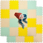 Foam Floor Mats for Kids, 12 x 12 Inch 16 Tiles 0.4" Thickness Foam Play Mat, Non-Toxic Square Interlocking Floor Mats Rubber Baby Play Mat for Toddlers(Beige/Yellow/Bean Green)