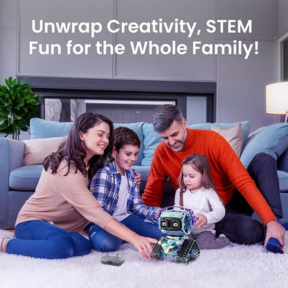 Sillbird Robot Building Kit with Remote Control STEM Gifts for Kids Boys Ages 8-12, Coding Robotic Technic Creative Toys for Birthday - Build 5in1 Model with 433 Pieces