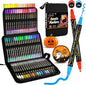 Betem Acrylic Paint Markers Pens, Dual Tip 72 Colors Premium Paint Pens Acrylic Markers for Wood, Fabric, Canvas, Stone, Rock Painting, Glass, Ceramic Surfaces, DIY Crafts Making Art Supplies with Bag