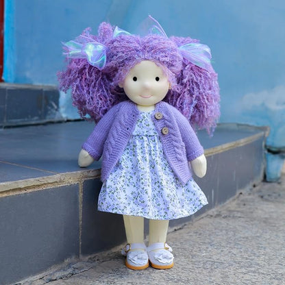 BlissfulPixie Handmade Waldorf Collect Rag Doll Birthday Present with Exquisite Box - Aurora 12"