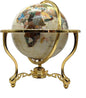 Last one on Earth! 2002 Edition Vintage Unique Art Since 1996 Pearl Swirl Table Top Gemstone World Globe with New Zinc Alloy Stand (2002 Collector Version Pearl Tripod Gold)
