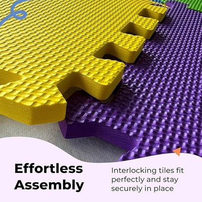 MioTetto Baby Play Mat, Soft Foam Floor Tiles for Kids. Adjustable Interlocking Foam Tiles, Fits with 50x50 Playpen Baby mat for Crawling & Development, Safe & Non-Toxic Playmat for Babies 6-12 Months