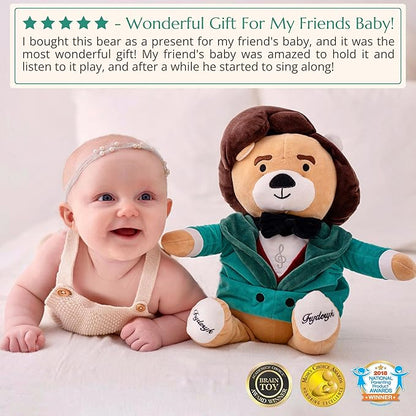 Chopin Plush Bear – Plays 40 Mins of Classical Music, Educational & Soothing Interactive Teddy Bear for Babies & Toddlers, Ideal