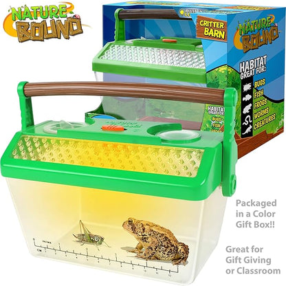 Nature Bound Bug Catcher Critter Barn Habitat | Bug Catcher Kit for Kids | Outdoor Nature Exploration Toys | Indoor/Outdoor Insect Collecting with Light Kit | STEM Toy for Boys & Girls Ages 3+
