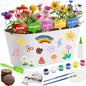 Paint & Plant Kids Gardening Set with 5 Flower Seeds, Arts and Crafts for Kids Ages 4-12, Science STEM Toys for Toddler Education, Birthday Gifts Ideas for Girls & Boys 4 5 6 7 8 9 10 11 12 Year Old