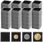 160 Pcs Adjustable Acrylic Coin Collection Cases with Sponges, Coin Snap Holder, Silver Dollar Protection Cases for Collectors, Coin Dollar Collection Supplies for Small Coins(16mm-36mm)