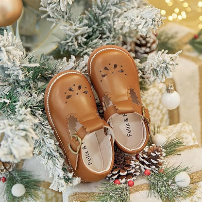 Felix & Flora Toddler Little Girl Mary Jane Dress Shoes - Ballet Flats for Girl Party School Shoes