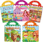 Sticker Books for Toddlers 2-4 Years, 5 Sets Reusable Sticker Books for Toddlers 1-3, Jelly Toddler Stickers Travel Toys for Ages 2+ Kids Boys Girls Halloween Birthday Christmas