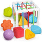 LiKee Montessori Toys for 1+ Years Old, Shape Sorter Baby Toys for Girls Boys Birthday, Colorful 1 2 3 Year Infant Toddler Toy, Learning & Fine Motor Skills 18+ Months (Cube)