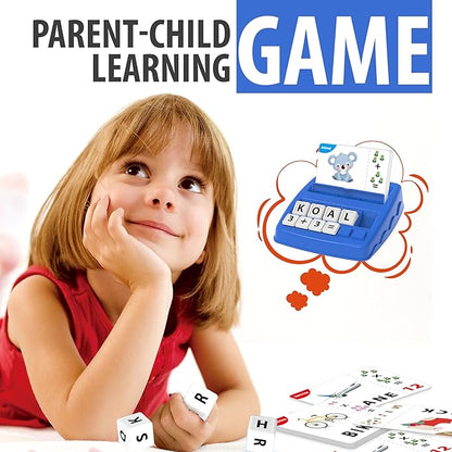 Matching Letter Games,Learning Educational Toys 2 in 1, Numerical Equality Games,Alphabet Spelling Reading Flash Cards,Early Education Gift Toys for 3,4,5,6,7 Year Olds (Navy Blue)
