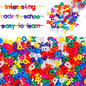 Wesiti 408 Pcs Lacing Letters Alphabet Learning Toys Toddler ABC Alphabet Beads Lacing Sports Skills Toys for Preschool Games Homeschool Supplies Early Spelling (Lowercase Letters)
