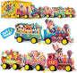 Oriate Rolling Magnet Train Set for Magnetic Tiles, 5pcs Magnet Tiles Toy Train for Road Magnetic Tiles, Free Wheel Animal Vehicles for City Magnetic, Kids Christmas Town Magnetic Tile Accessory