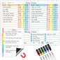JJPRO Magnetic Chore Chart for Kids Multiple Kids, Adults-14.5"x11" Behavior Reward Responsibility Chart for Fridge and One List Board, Chores Chart for Teens, Checklist Dry Erase Chore Chart