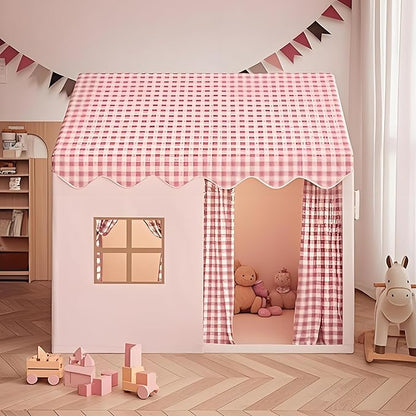 Children's Play Tent Indoor Children's Play Tent Boys Girls Princess Toys Small House Outdoor Toddler Playhouse Castle，with a String of Starlights