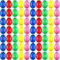 100 Pieces Egg Shakers Musical Instruments Percussion Maracas Egg for Kids Toys Plastic Easter Shaker for Learning DIY Painting, Classroom Music, Rhythm(5 Color)