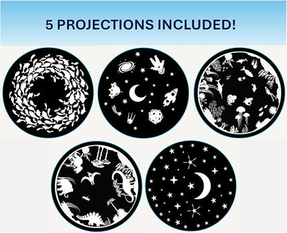 Night Light for Kids | Includes 5 Light Shows | Ages 5+ | Rotating Night Light Projector