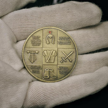 Put On The Whole Armor of God Challenge Coin Templar Knight Coin