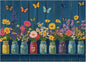 Wildflower Puzzles for Adults 1000 Pieces, Colorful Flower Garden Jigsaw Puzzles, Nature Butterfly Floral Vase Puzzle