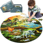 Floor Puzzles for Kids Ages 3-8, 70 Piece Dinosaur Jigsaw Puzzle for Kids Ages 3+ Year Old Large Round Toddler Puzzles Preschool Learning Educational Toys Gift for Boys Girls (Tyrannosaurus)