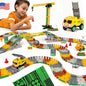 JITTERYGIT Construction Race Track Site Toy - Including Sandbox Vehicles, Trucks, Excavator, Bulldozer, Dump Truck, Crane - Birthday Gift for Kids, Boys, Girls, Toddlers for Ages 3 4 5 6 7 8 Year Old