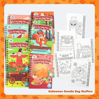 ZMLM 24 Water Coloring Books for Kids Party Favors - Bulk Mini Coloring Books for Kids Ages 4-8,Small Birthday Goodie Bag Stuffers School Teacher Return Gift Art Crafts Classroom Prizes (Thanksgiving)