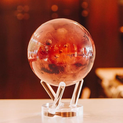 MOVA Mars Globe – 6” Rotating Planet Model for Space Decor and Astronomy Gifts | Solar-Powered Motion | No Batteries or Cords Needed