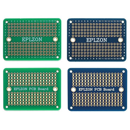 Solderable Breadboard Mini PCB Board Gold-Plated Solder Breadboard for DIY Electronics Projects Apply to Arduino Soldering Projects 2.0"x1.5" Mixed Color(Pack of 12 Pcs)
