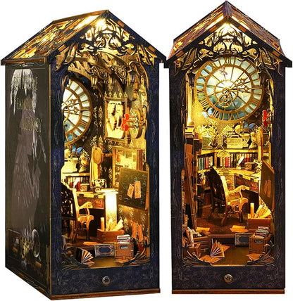 DIY Book Nook Kit - DIY Miniature Dolls House Kit with Furniture and LED Light, 3D Puzzle Wooden Art Bookends, Model Kits for Adults to Build (Covenant Church)