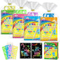 ZMLM Scratch Art Party Favors: 4 Pcs Birthday Gifts Goodie Bags Stuffers Rainbow Scratch Paper Craft Notebooks for Kids 4-8 Classroom Prize Students End School Supplies Toy Girls Boys Return Gift